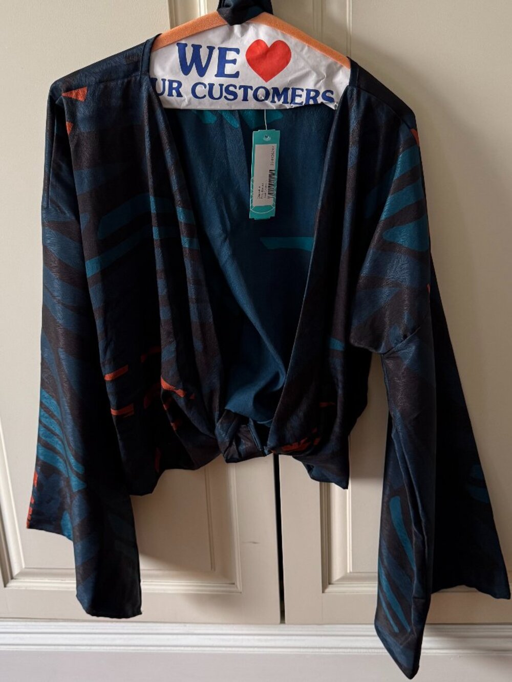 Diarrablu Kimono-style Fatu Blouse NWT Size L Teal